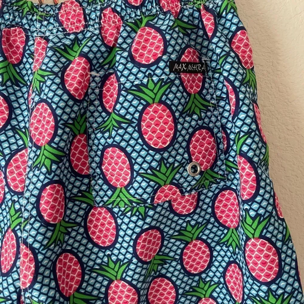 Max Mehra pineapple‎ print swim trucks